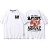 Cool anime Slam Dunk cartoon short-sleeved T-shirt for men summer front and back print loose clothes around Yukawa Kaede