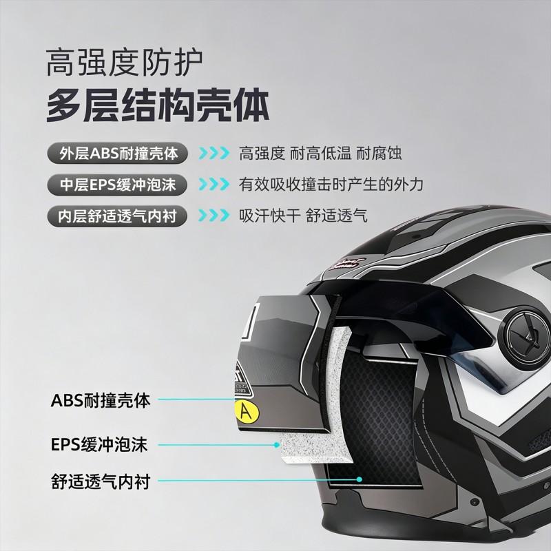 Modular Motorcycle Helmet Men Women ABS Full Face Flip-Up With Multiple Lens Options Cruising Commuting