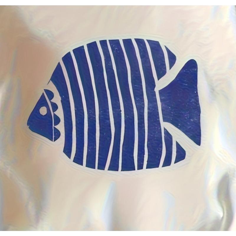 European Size Girls Crew-neck Short-sleeved T-shirt with Sea Anemone Fish Print