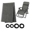 Folding Lounge Chair Black Teslin Mesh Replacement Fabric Wide Thickened Beach Nap Chair Accessories