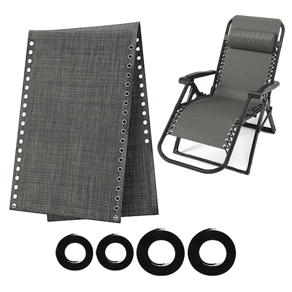 Folding Lounge Chair Black Teslin Mesh Replacement Fabric Wide Thickened Beach Nap Chair Accessories