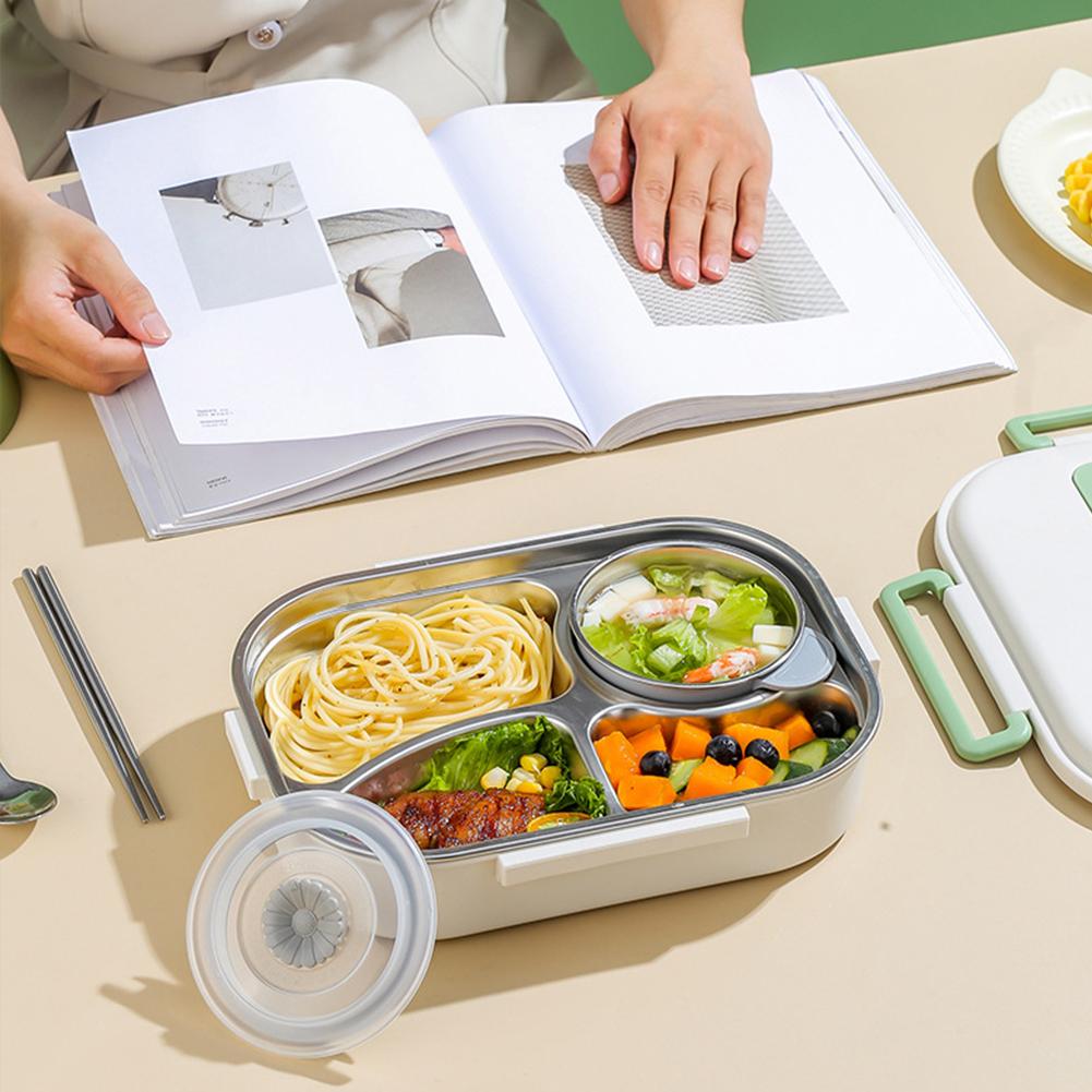 Nierdzewna szczelna pudełko na lunch do mikrofalówki 2/4/5 przegródek pojemnik na lunch Panda dla dorosłych dzieci dla dzieci szkoła piknik