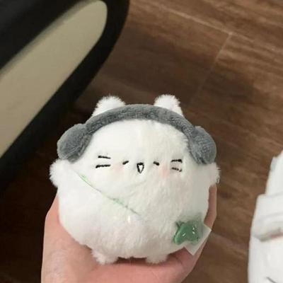 Sevimli Karikatür Şanslı Çimen Kedi Peluş Bebek Oyuncak Kawaii Peluş Bebek Anahtarlık Sırt Çantası Ucu Çanta Süsleme Aksesuarları Hediyeler