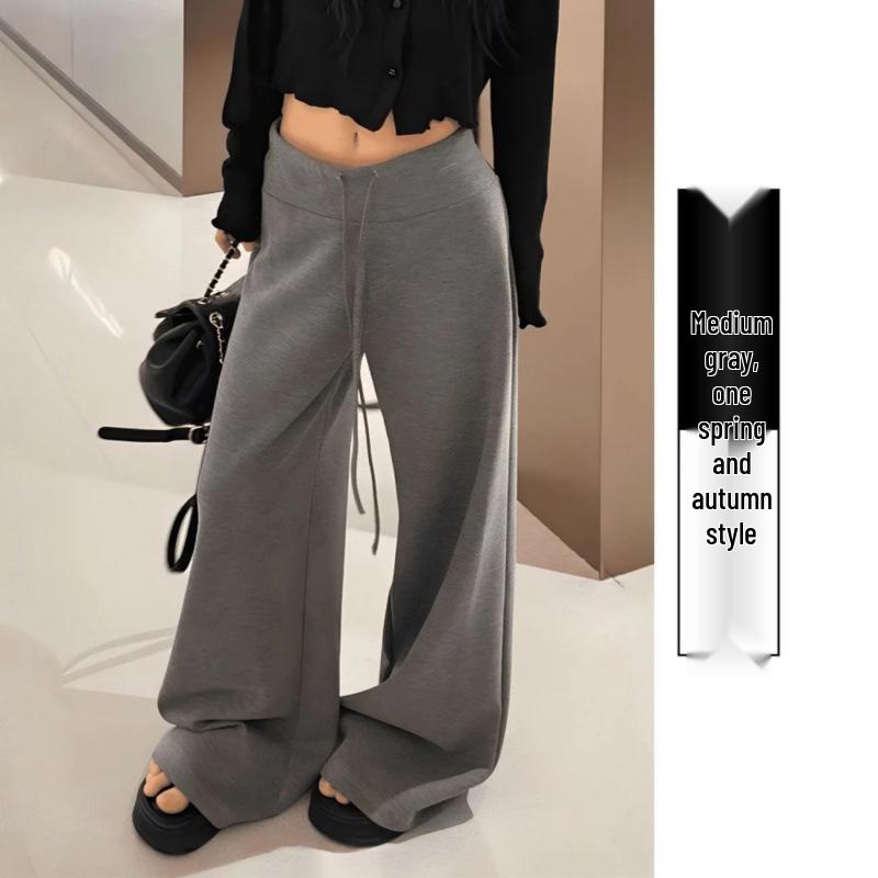 

2025 High-Waist Maternity Sweatpants: American Style, Autumn/Winter, Slimming Velvet Wide-Leg M