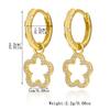 S925 Silver Hollow Five-Leaf Clover Zirconia Earrings - Elegant Light Luxury Daily Jewelry