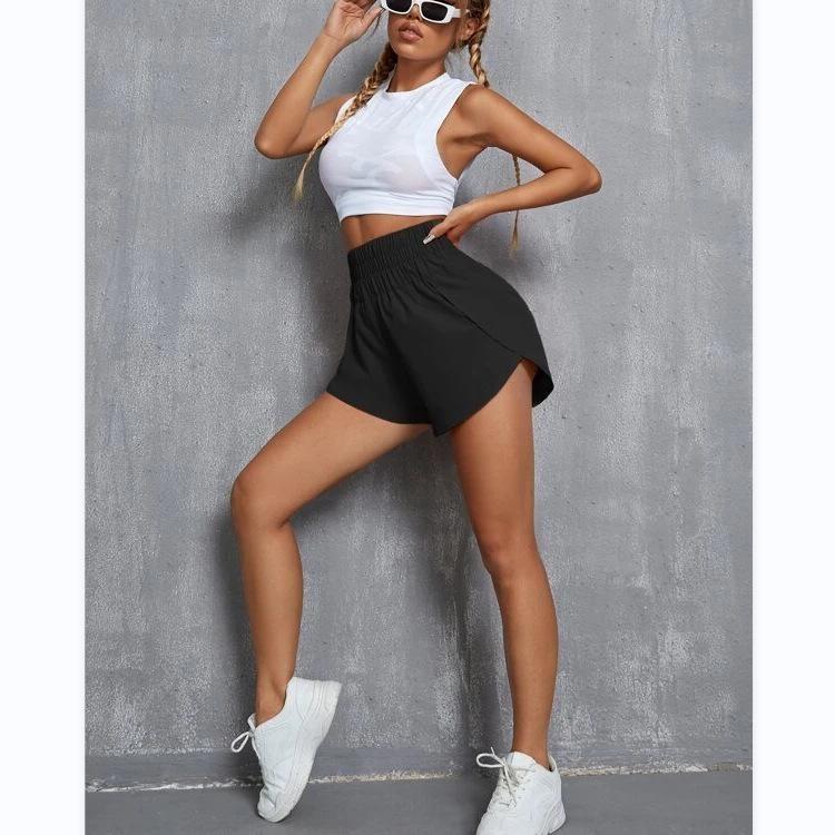 Women High Waist Elastic Sports Shorts 2022 Spring Summer