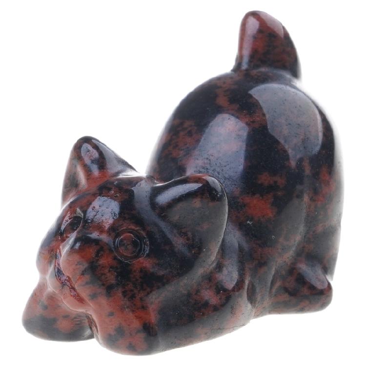 Kristall Katzen Statue Geschnitzter Stein Tier Miniatur Figur Ornament für Heimdekorationen Symbol für Schutz und Glück