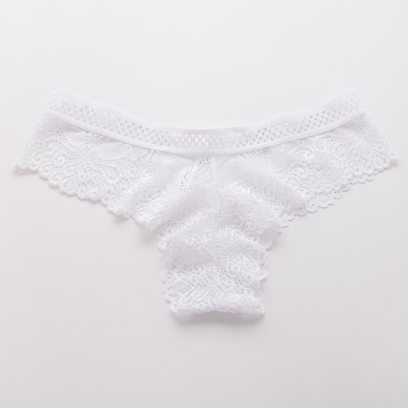 

Pure Desire Сексуальные кружевные трусики-стринги Т-образной формы Плюс Нижнее белье Треугольник Женское нижнее белье Трусики XL белый
