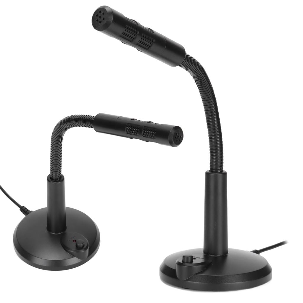 USB Desktop Microphone Plug and Play Desktop Omnidirectional Mic with Mute Button for PS4 Computer PC Laptop