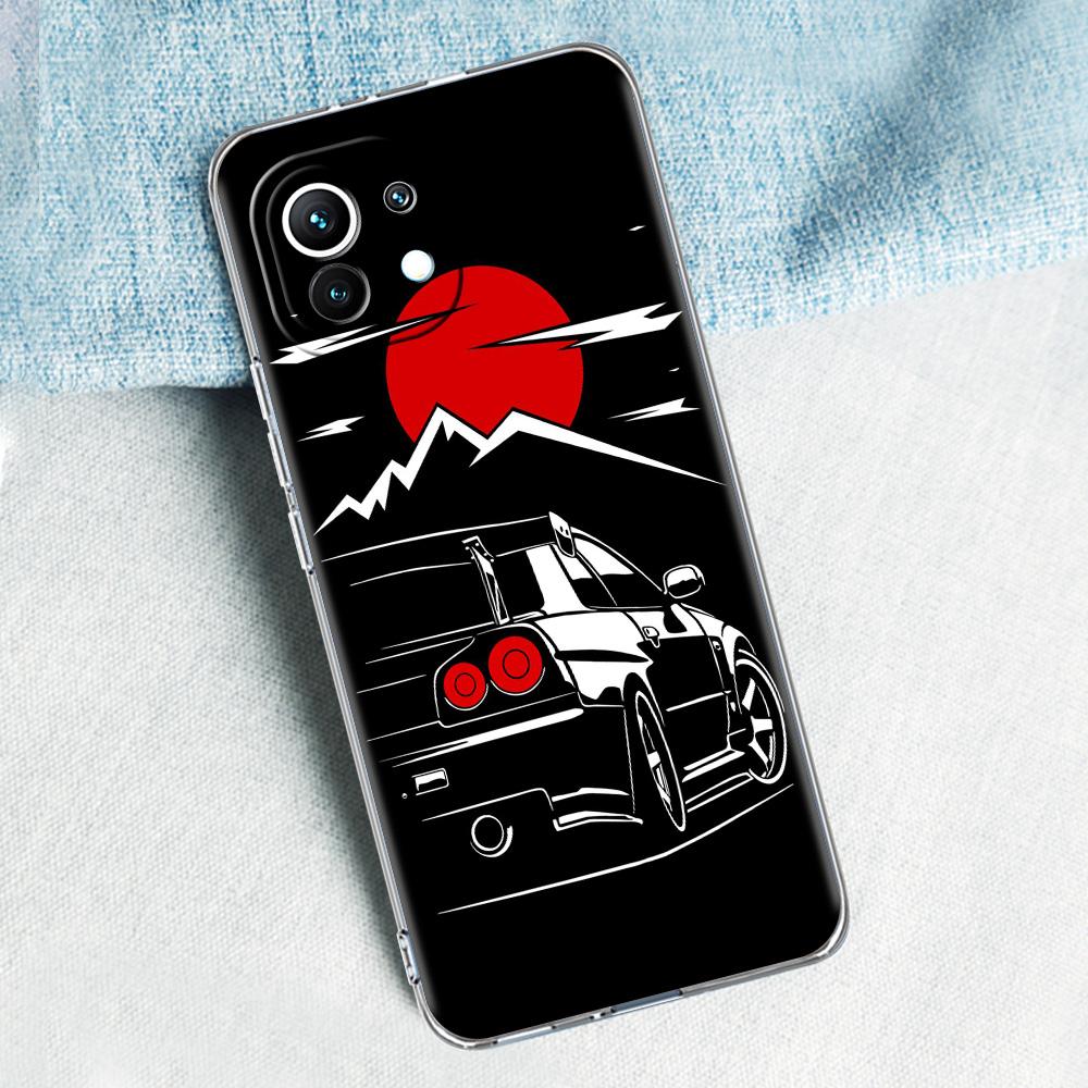 Phone Case For Xiaomi Mi 15 14 13 12 11 Lite 15T 13T 12T Pro Poco X7 X6 X5 Pro 5G X3 NFC F7 F6 F5 Cover Japan JDM Sports Car