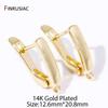 DIY Women Earring Making Supplies 14K Gold Plated Earwire Fixture Earring Hook Clasps Fitting For Handmade Earrings Findings