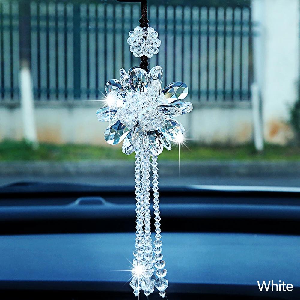 Car Beautiful Rear View Mirror Hanging Ornaments Auto Crystal Pendant Decoration Styling Accessories