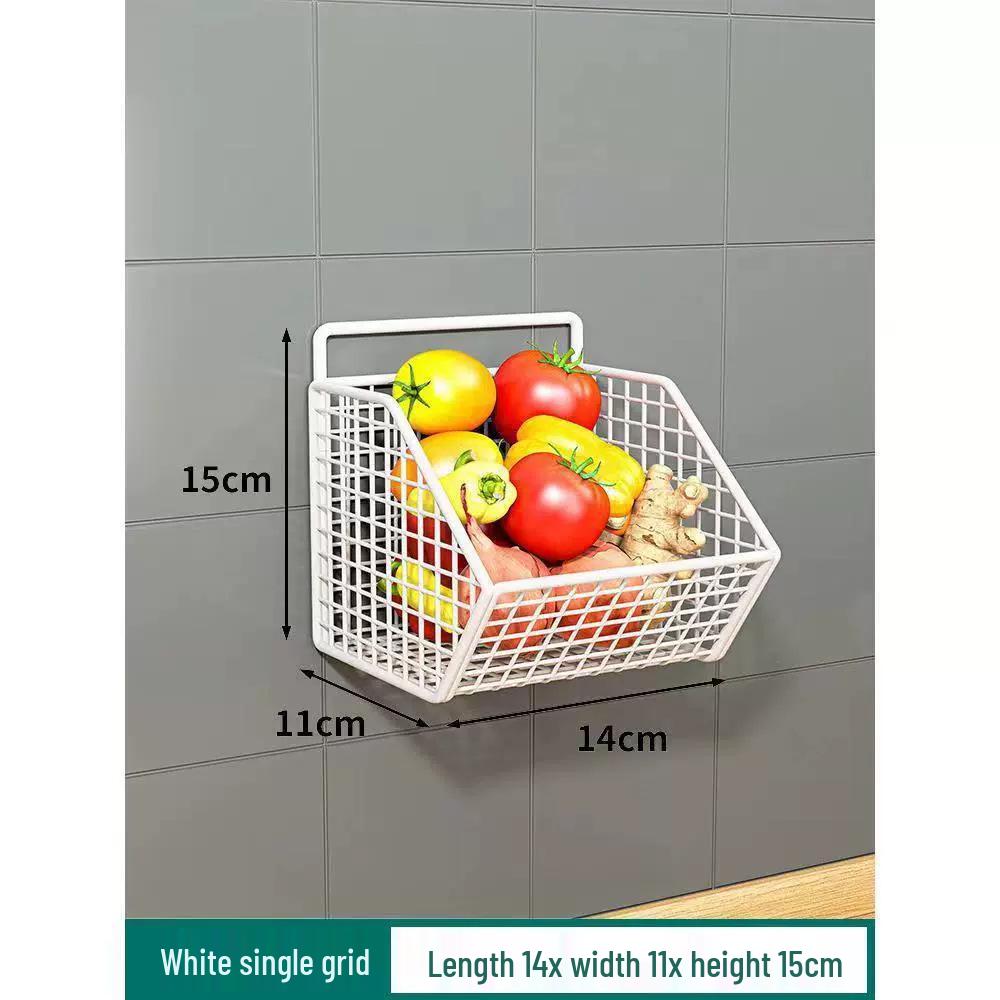 Многофункциональная настенная кухонная полка для хранения овощей и специй