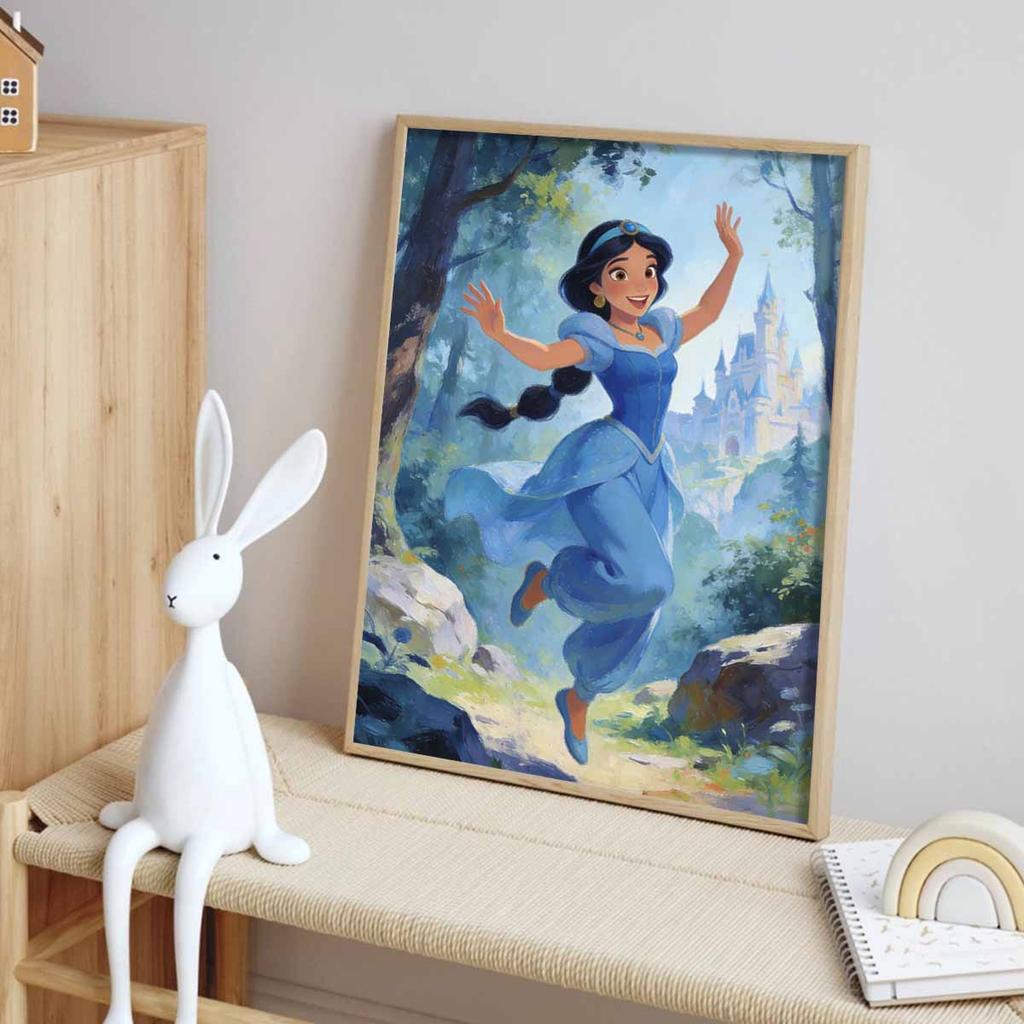 Disney Jasmine Princess Diamond Painted Mosaic Art Painting Kit Handmade DIY Gift Home Decor