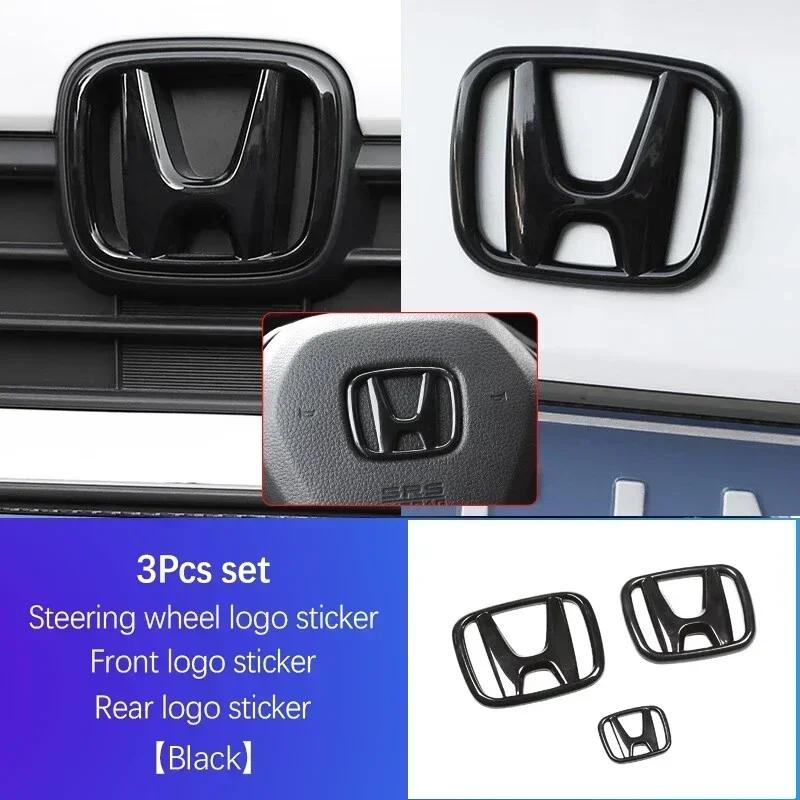 Car Badge Stickers Front Grille Trunk Steering Wheel Logo Accessories For Honda Civic CRV 10th 11th Gen Civic 10th Gen Accord