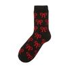 [Gift Box Packaging] Women's Ribbon Jacquard Mid-calf Socks 2-Piece Set JASS5F040R2