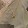Zircon Cross Pendant Necklace - High-End Clavicle Chain with Cold Style for Women
