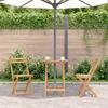 Tavolo da Giardino Pieghevole 60 x 75 cm Legno Massello di Acacia