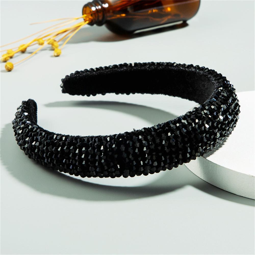 Solid Crystal Beads Hairbands For Women Girls Hair Hoop Headwear Fashion Clolorful Handmade Headbands Female Hair Bands
