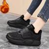 Stepping On Shit Plus Velvet Warm Cotton Shoes Women's Winter Big Cotton Shoes Velcro Bread Casual Snow Boots