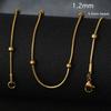 50cm Nuova Moda Catena in Acciaio Inossidabile 1,2-3mm Colore Argento Oro Rosa Collana Gioielli Placcatura Sottovuoto Accessori Choker Collare