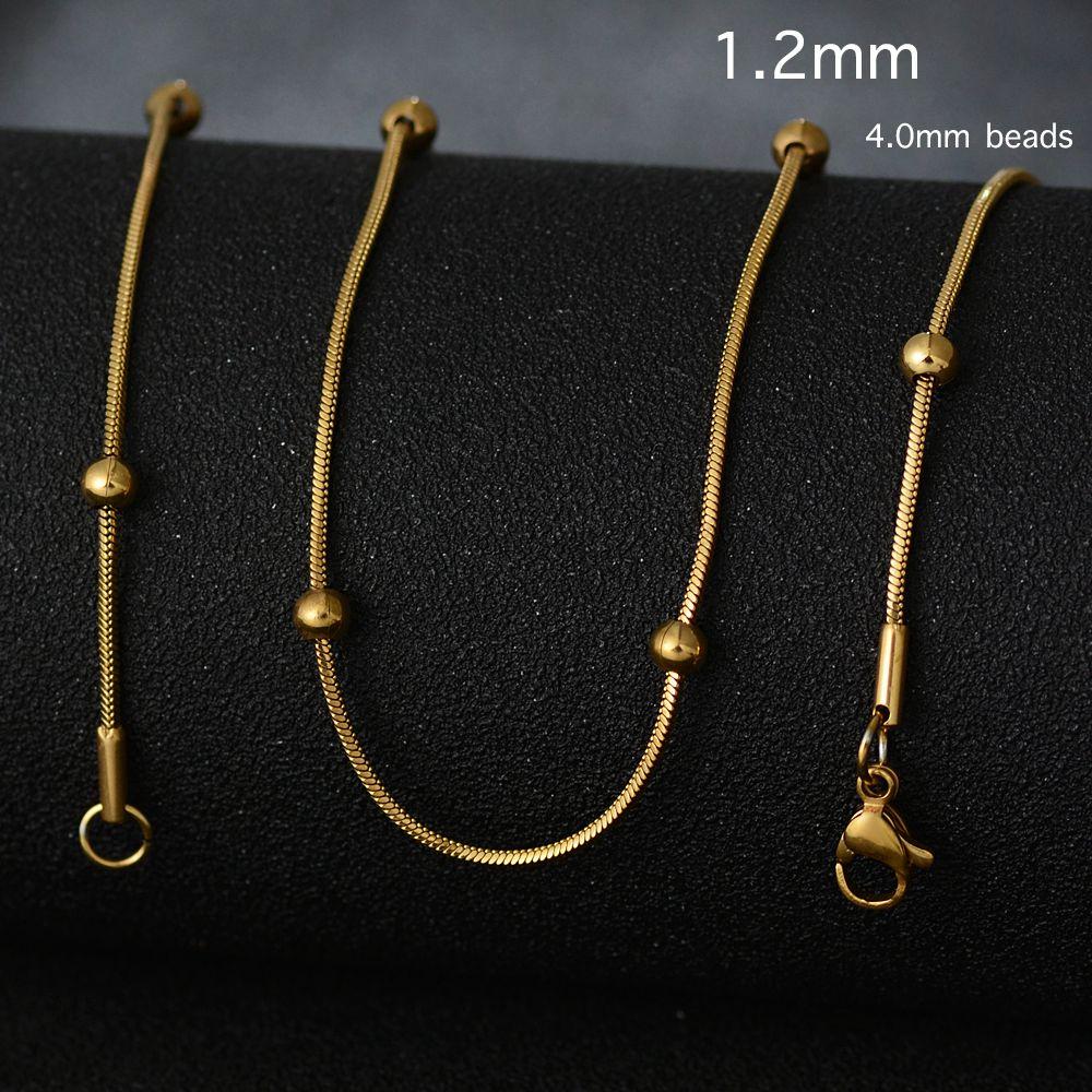50cm Nuova Moda Catena in Acciaio Inossidabile 1,2-3mm Colore Argento Oro Rosa Collana Gioielli Placcatura Sottovuoto Accessori Choker Collare