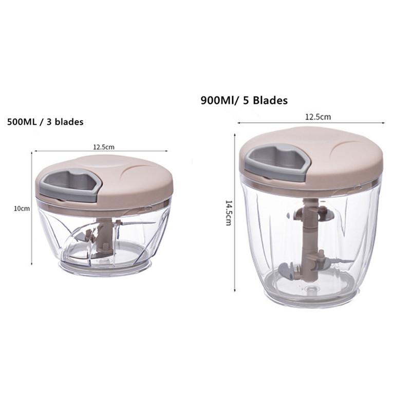 500/900ML Tritacarne Manuale Trita Aglio Pressa a Mano Trita Verdure Trita Peperoncino Cipolla Utensili da Cucina