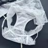 Ladies Spring and Summer Sexy Lace Thin Band Hollow Jacquard Net Gauze Triangle Briefs