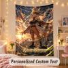 Custom Personalized Tapestry,Naruto Print Custom Name Text Wall Art Hanging for Bedroom