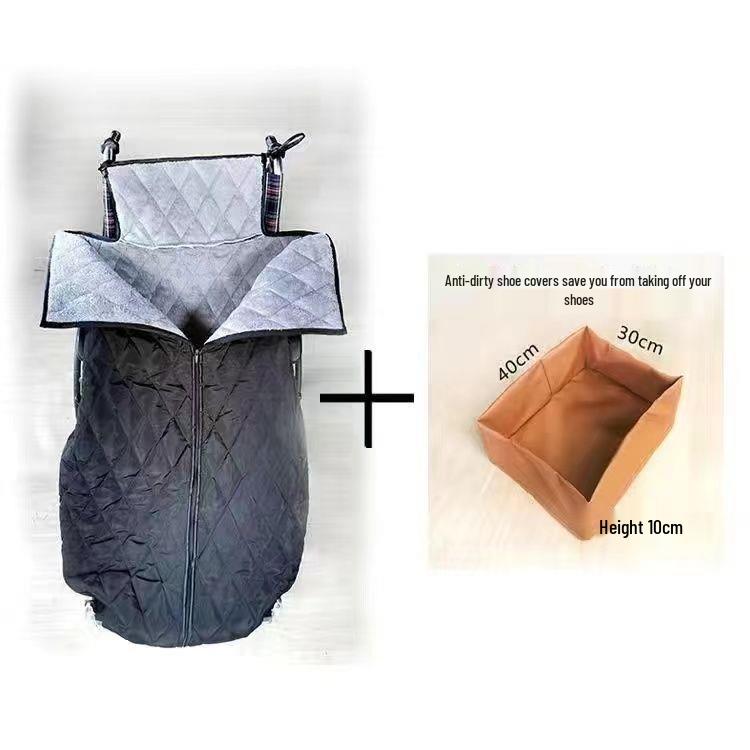 Fleece-Lined Winter Wheelchair Blanket: Windproof, Warm, and Thickened for Elderly Cold and Leg Protection Outdoors.