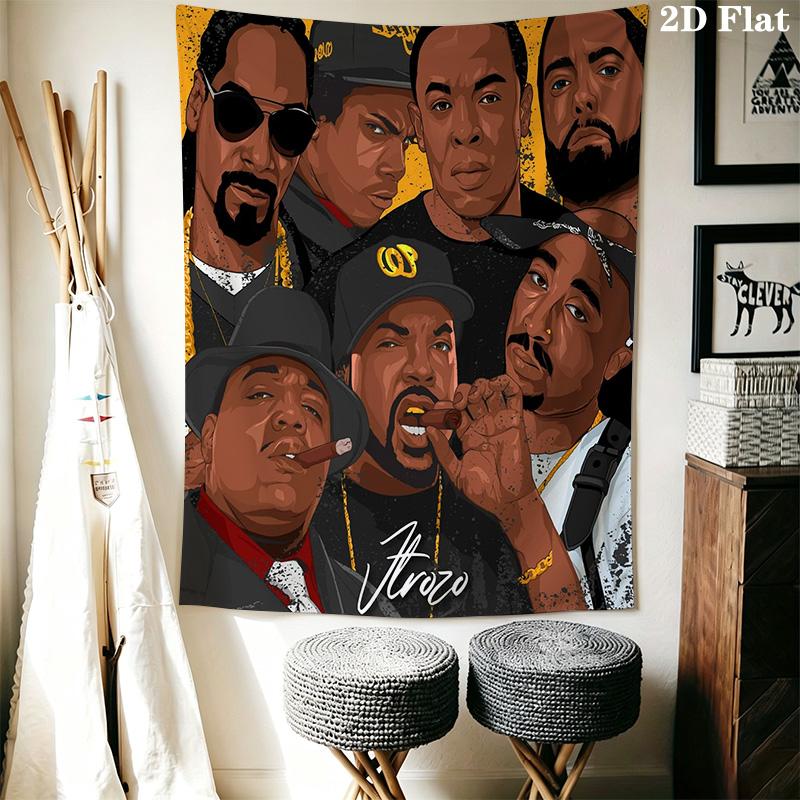 Rap Legends Street Art Tribute Threepiece Set 1 Duvet Cover 2 Pillowcase Without Core Christmas Birthday Gift Soft And Comfortable