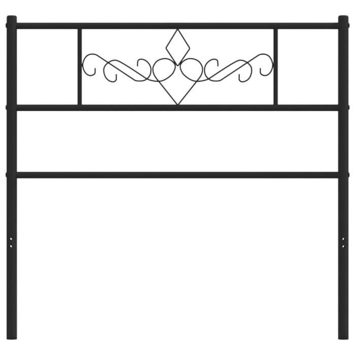VidaXL Tête de lit métal noir 90 cm 355295