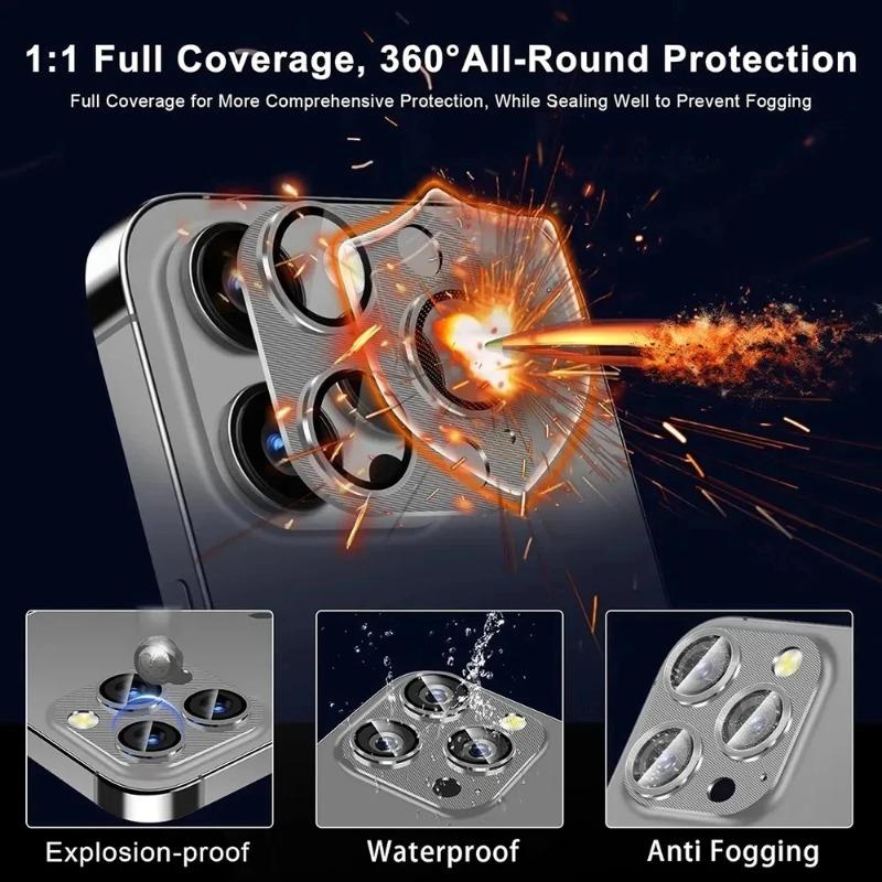 Sticlă metalică completă pentru cameră, acoperire completă, pentru iPhone 16 Pro Max 13 12 Mini, pentru iPhone 15 14 11 Pro Max 16 Plus, sticlă de protecție pentru cameră