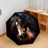1Pc Horses Motion Automatic Umbrella - Suitable Travel Outdoor Portable Umbrella Birthday Gift Daily Essentials