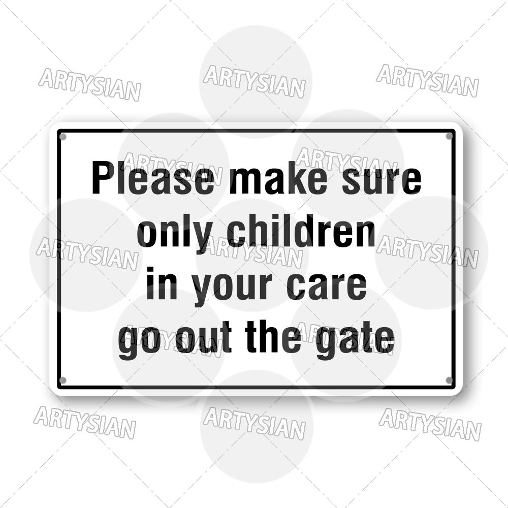 Child Safety Metal Sign Kids Warning Plaque Drive Slowly No Unsupervised Children Swimming Pool Caution Children at Play 20x30cm