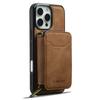 LC.IMEEKE L6 For iPhone 16 Pro Max Magnetic Case Detachable Zipper Wallet Leather Coated PC + TPU Phone Cover