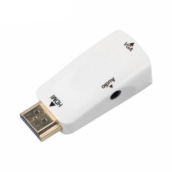 HDMI-compatible To VGA Adapter Male To Female High Clarity 1080P Audio Cable Converter for PC Laptop