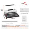 SucceBuy Coil Spiral Binding Machine Manual Book Maker 34-Holes Binding 120 Sheets Punch Binder W/ Adjustable Coil Binding Spine