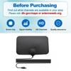 4K TV Antenna - 25DB High Gain Flat Design 3000 Miles Booster for HD DTV Box (EU Plug)