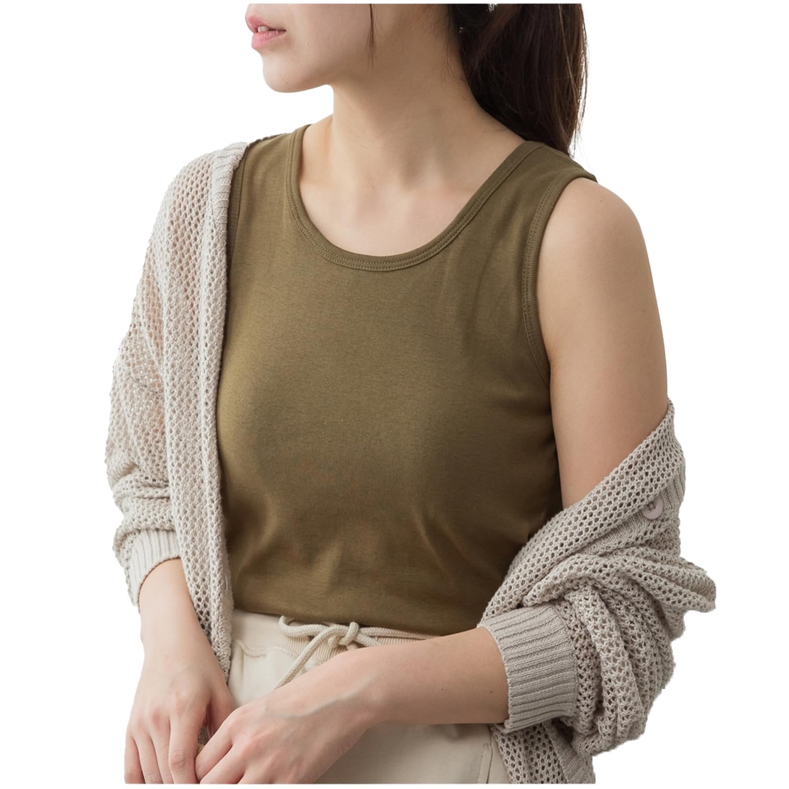 

Crossmarberry Cupped Tank Plus Loose Top, Summer, Size, 100% Cotton, Padded, Opaque, Sportswear, Slimming, Stylish, Women s Innerwear, Cotton, Adult,