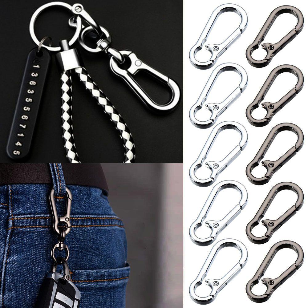 Push Trigger Plated Gate Bag Belt Buckle Carabiner Purses Handbags Snap Clasp Clip Spring Buckles