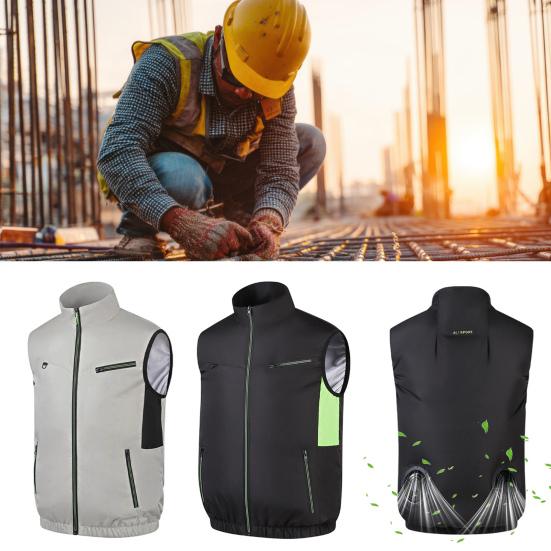 Fan Vest with Adjustable Wind Speed Powerful Dual Fan Cooling Ergonomic Design Summer Heat Relief Cooling Waistcoat