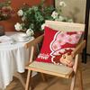 SStawberry Shortcake Cushion Cover Silky Short Plush Invisible Zipper Dustproof Sofa Pillow Case for Home Decor