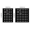 The size of the plastic perforated ground film product is 10*0.95M with 5 rows of holes