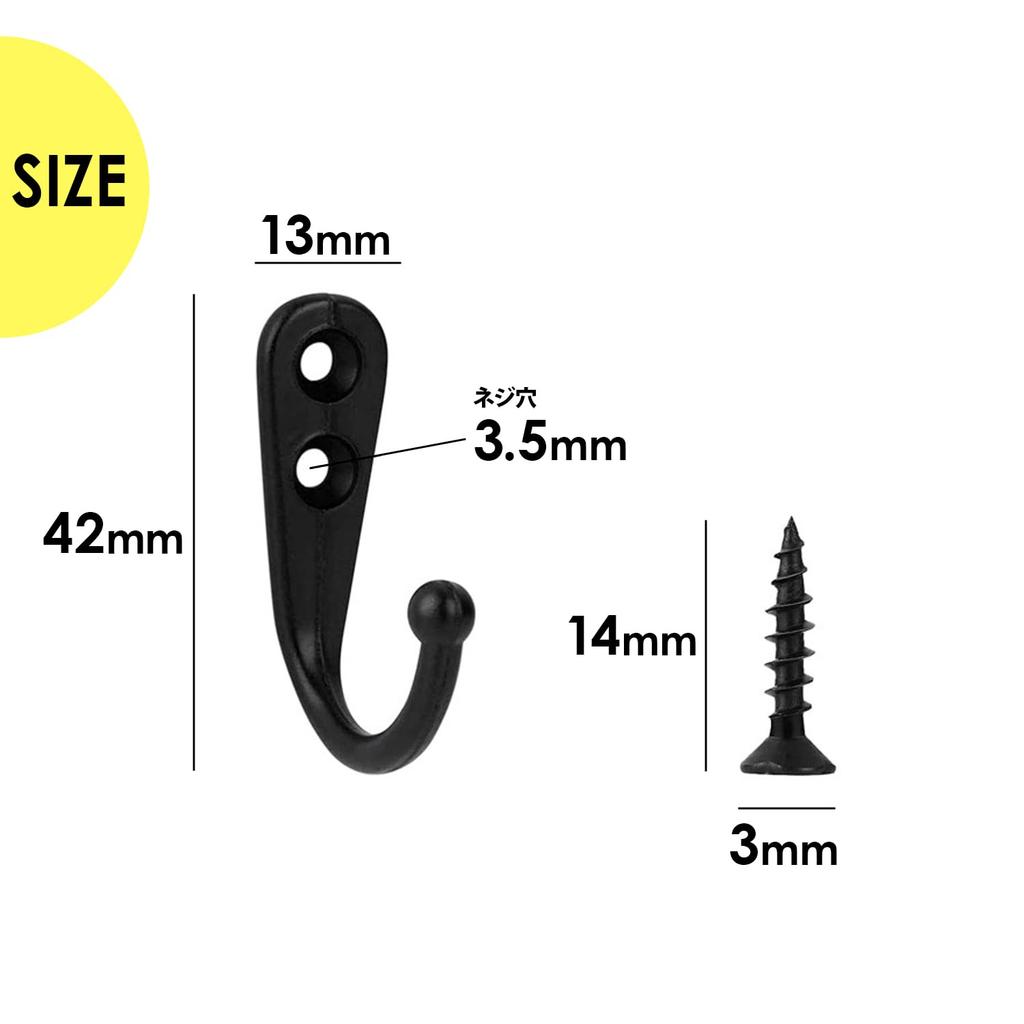 Set of 20 Antique White Wall Hooks with Screws, Heavy-Duty Capacity, Wall-Mounted Storage Hooks for Luggage, NYANDELMO ND-0046-R06-WH20