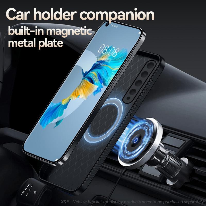 Funda For Xiaomi Mi 10 5G Case Luxury Slim Leather Car Magnetic Holder Back Cover For Xiomi Mi 10 Mi10 Soft Frame Protect Coque