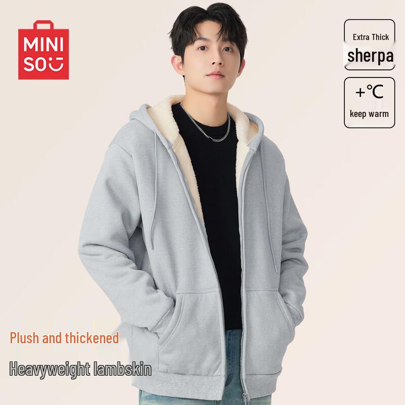 

MINISO Унисекс Худи из плотного флиса из овечьей шерсти S