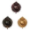 Gothic Sacred Hearts Wall Art Resin Plaque Cardiac Hanging Sculpture Ornament for Home Office Decoration and Gift Giving