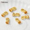 14K Goldplattiertes Messing Glatte Perlenverschlüsse Verbinder, Schloss Für Schmuck, Befestigungsverschlüsse Für DIY Armband Halskette Herstellung Zubehör