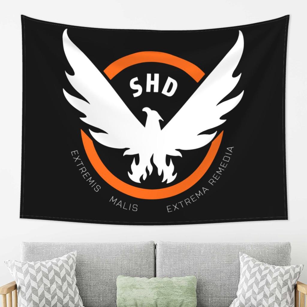 The Division 2 Shd Strategic Homeland Division Tapestry Decor Art Aesthetic Tapestries for Bedroom Home Wall Cloth Wall Hanging